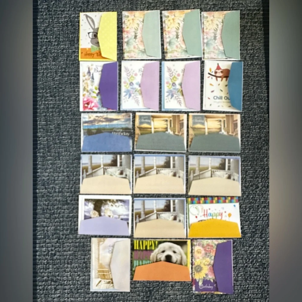 New 20 of different brand of Happy Birthday’s cards with envelopes.